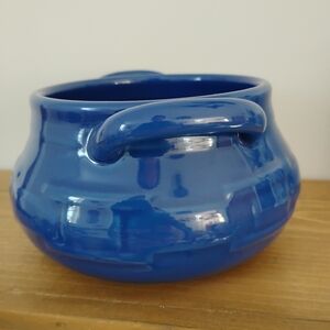 Longaberger Blue Pottery, Longaberger Crock with Handles